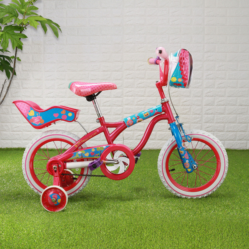 2-6 years 14" Pink & Red Super Little Girl Pattern & Dots Kid Bicycle Bike Wheels