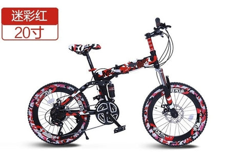 21 Speeds 20"Mountain Folding Bike Mini Bicicleta Plegable Mountain Bike20 Mountain Bicycle City Bicicletas Kids Bike camouflage