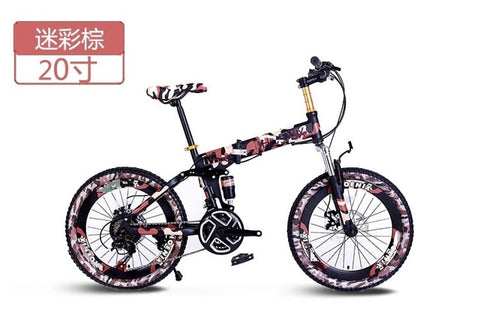 21 Speeds 20"Mountain Folding Bike Mini Bicicleta Plegable Mountain Bike20 Mountain Bicycle City Bicicletas Kids Bike camouflage