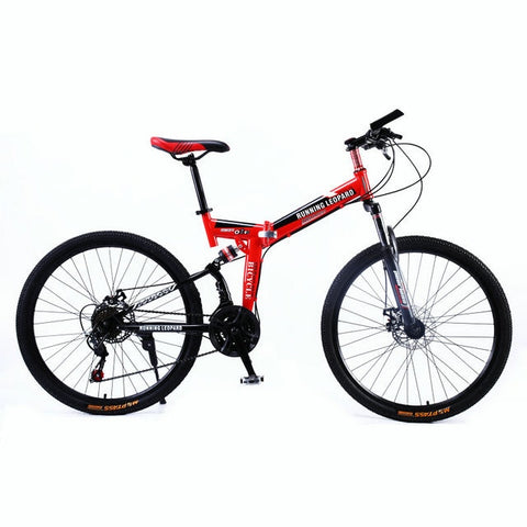 Running Leopard foldable bicycmountain bike 26-inch steel 21-speed bicycles dual disc brakes  road bikes racing bicyc BMX Bik