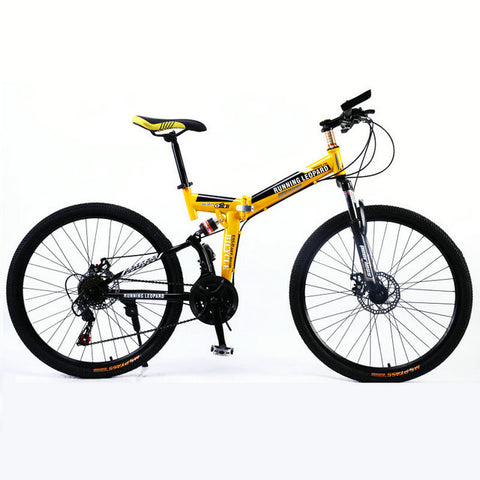 Running Leopard foldable bicycmountain bike 26-inch steel 21-speed bicycles dual disc brakes  road bikes racing bicyc BMX Bik