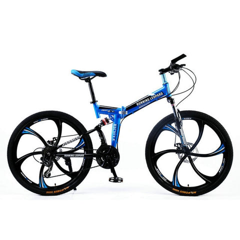 Running Leopard foldable bicycmountain bike 26-inch steel 21-speed bicycles dual disc brakes  road bikes racing bicyc BMX Bik