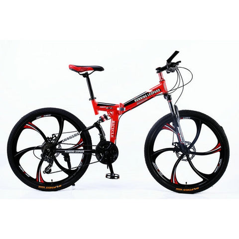 Running Leopard foldable bicycmountain bike 26-inch steel 21-speed bicycles dual disc brakes  road bikes racing bicyc BMX Bik
