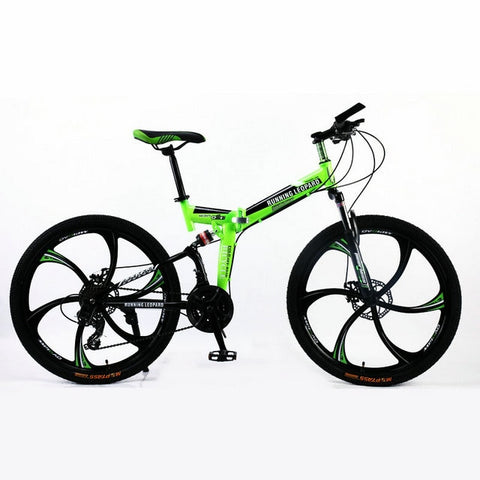 Running Leopard foldable bicycmountain bike 26-inch steel 21-speed bicycles dual disc brakes  road bikes racing bicyc BMX Bik