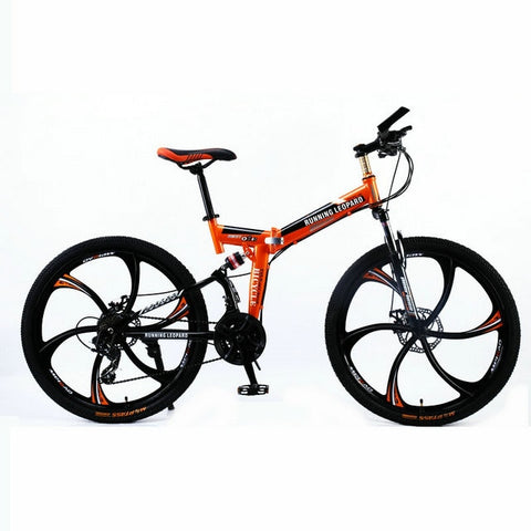 Running Leopard foldable bicycmountain bike 26-inch steel 21-speed bicycles dual disc brakes  road bikes racing bicyc BMX Bik