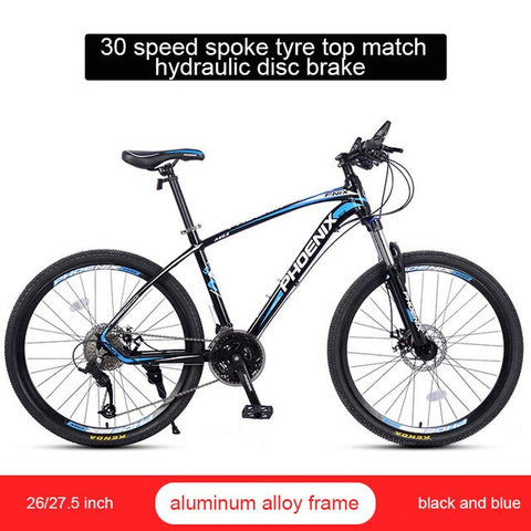 Phoenix 26''27.5''Student off-road Cycling Bike Mountain Bike 27 Speed Mens Women Steel Bicycle MTB Suspension Fork Bicycle